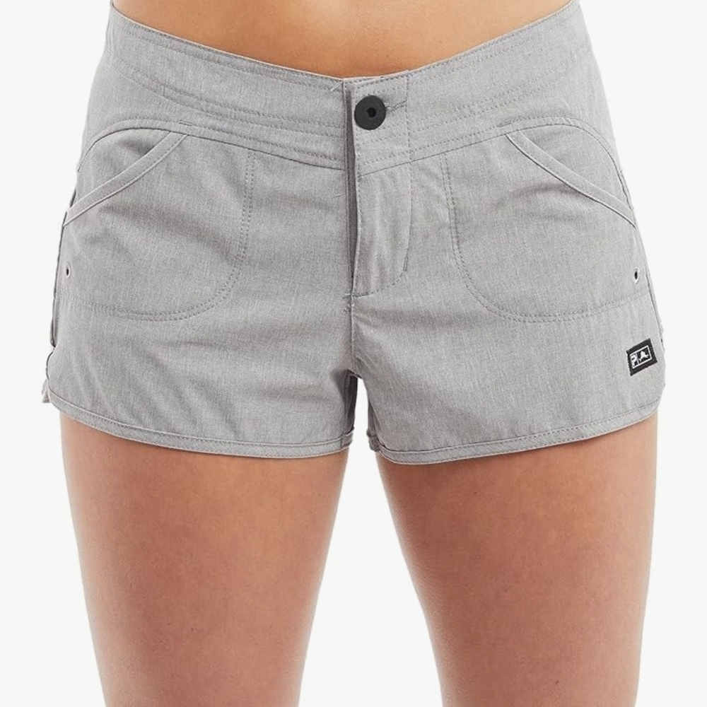 Pelagic Women's High Waist Gray Shorts